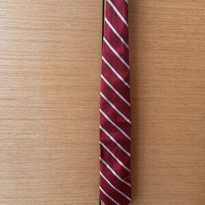 100% Silk Red & White Striped Tie - J.Crew 3.25 in. Absolute Classic